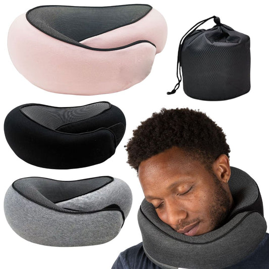 U Shaped Neck Pillow for Travel Memory Foam Comfortable & Breathable Soft