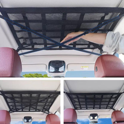 Universal Car Ceiling Storage Net Bag Car Roof Cargo Net Mesh Campervan Storage