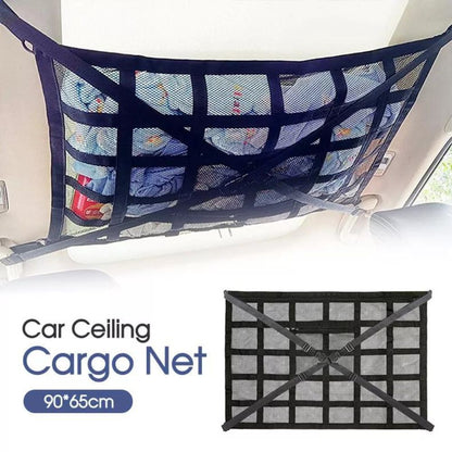 Universal Car Ceiling Storage Net Bag Car Roof Cargo Net Mesh Campervan Storage