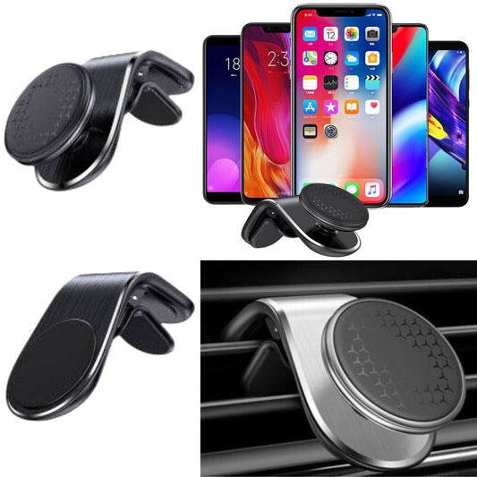 Universal Magnetic Car Phone Holder Stand Adjustable GPS Holder Clip Air Vent