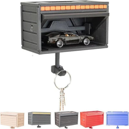 Wall Car Garage Key Holder with Opening Door 3D Printed Key Holder