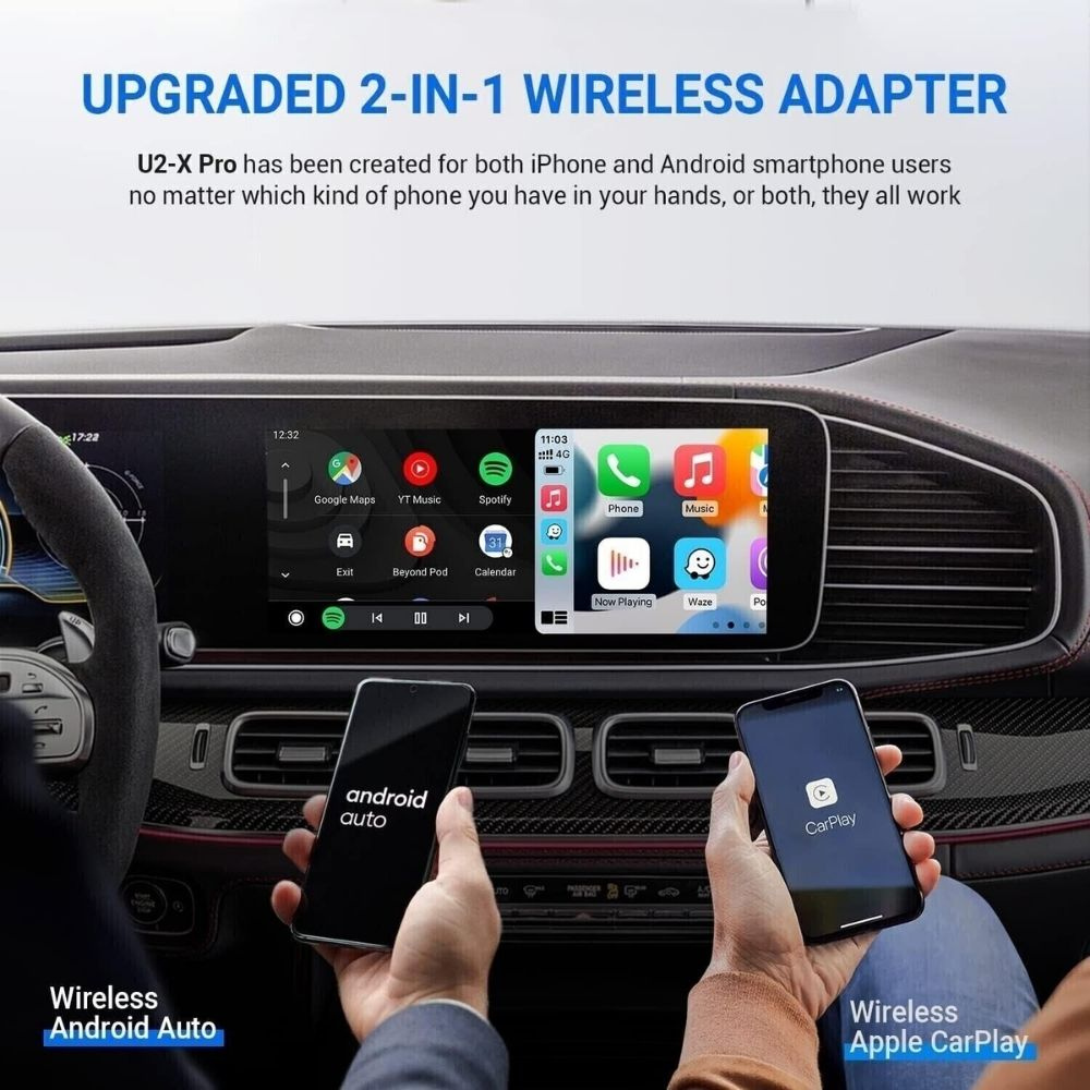 Wireless Carplay Auto Adapter For iPhone & Android With Netflix and Yo –  Knick Knack Paddy Wack