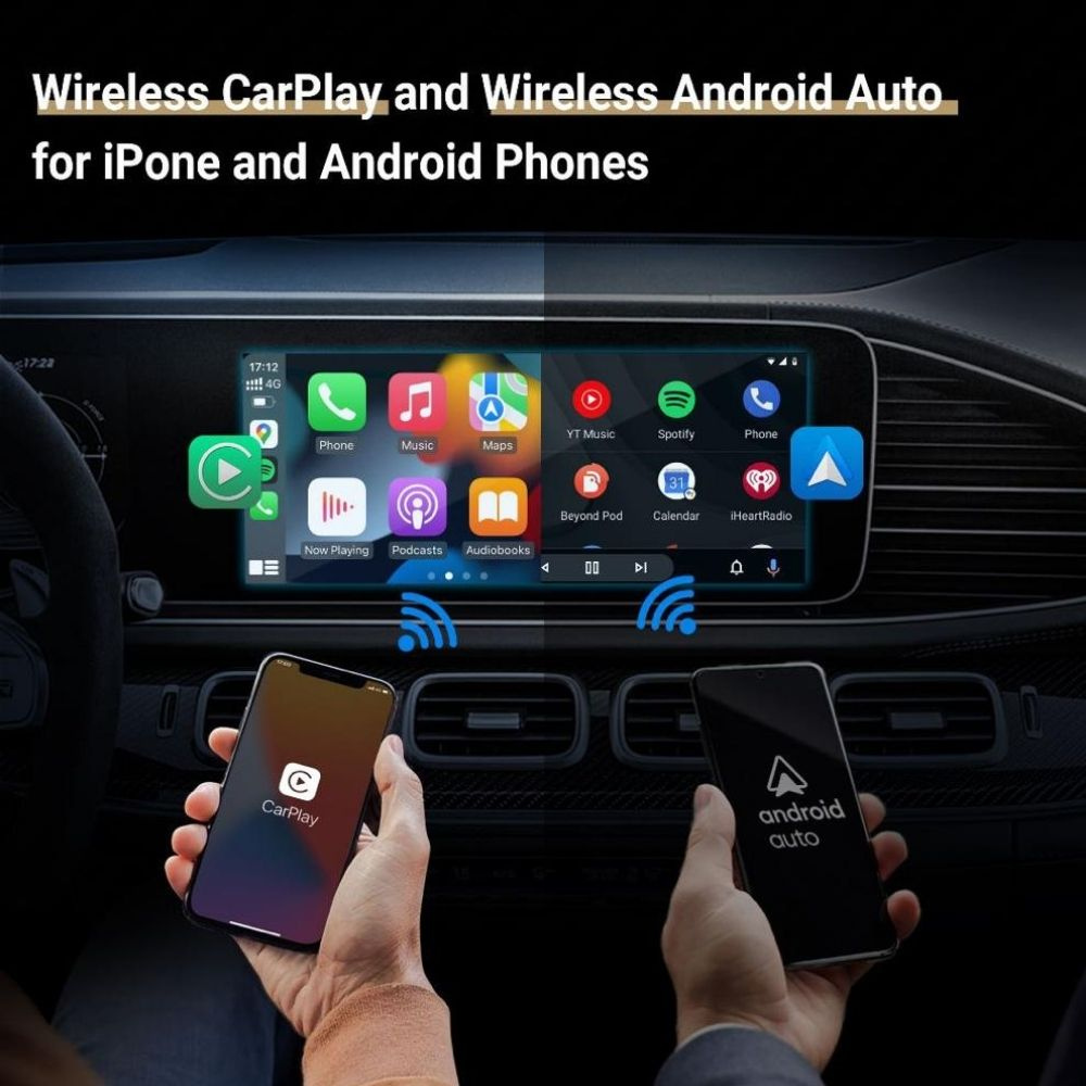 Wireless Carplay Auto Adapter For iPhone & Android With Netflix and Yo –  Knick Knack Paddy Wack