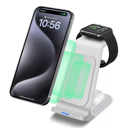 Wireless Charger Dock Charging Station 3 in 1 For Apple Watch iPhone SE-15 AirPods