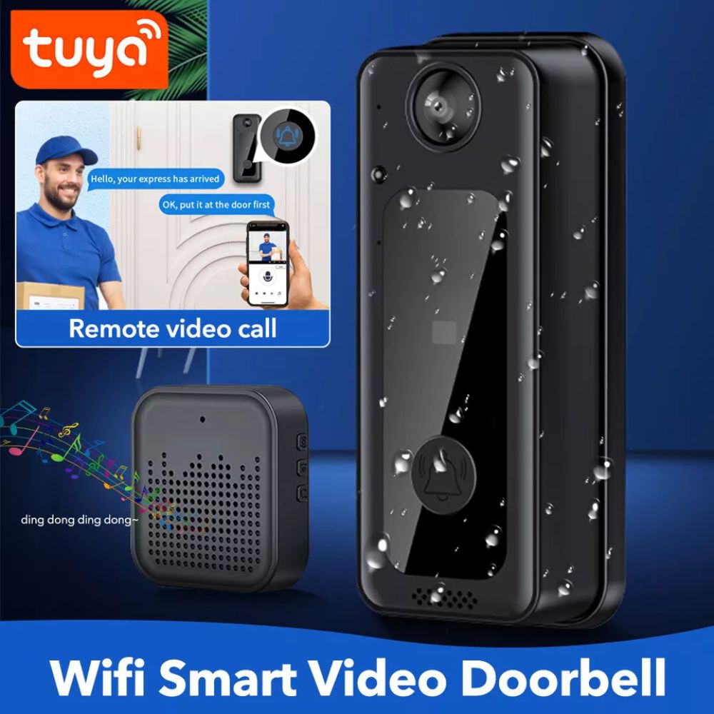 Wireless Doorbell Smart Intercom Security Camera Phone Video Door Bell Ring WiFi