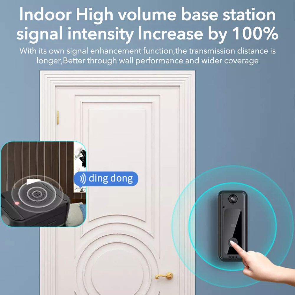 Wireless Doorbell Smart Intercom Security Camera Phone Video Door Bell Ring WiFi