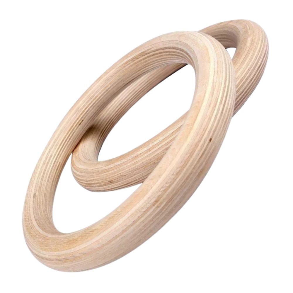 Wooden Gymnastic Olympic Rings Strength Training CrossFit Gym Fitness BS:600kg