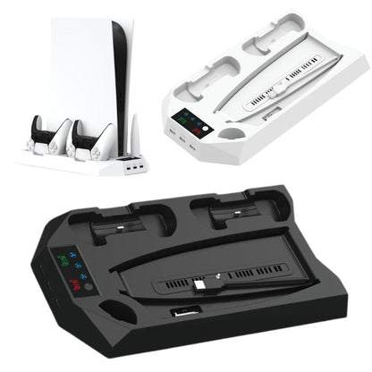 2-in-1 Charging Stand Compatible for PS5 Console Cooling Fan for PS5 Game Controller Charging Base
