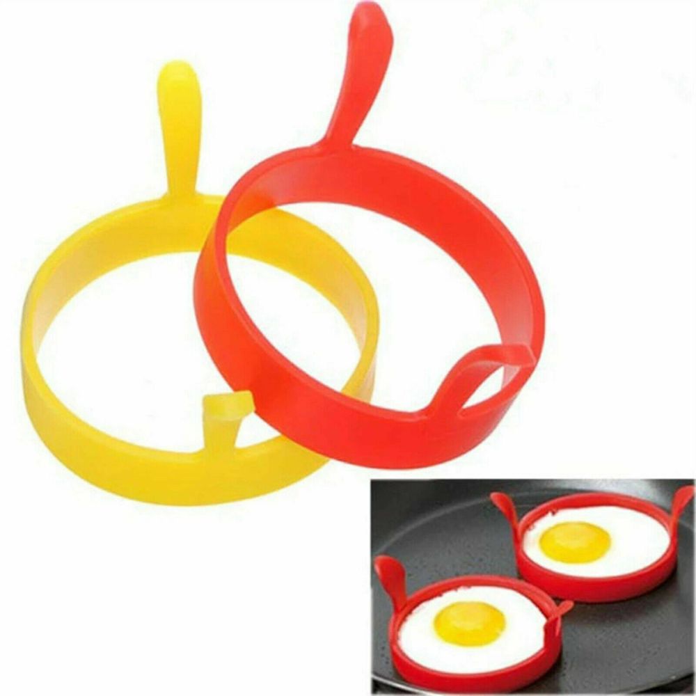 4/8pcs Silicone Egg Rings Kitchen Baking Tools Non Stick Pancake Handles
