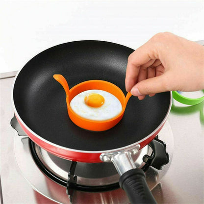 4/8pcs Silicone Egg Rings Kitchen Baking Tools Non Stick Pancake Handles