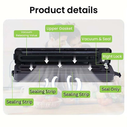 AU Plug Automatic Vacuum Sealer Food Packing Machine Vacuum Food Bags