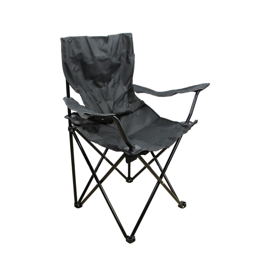 Black  Portable Outdoor Folding Chair with Carry Case Camping Fishing Seat