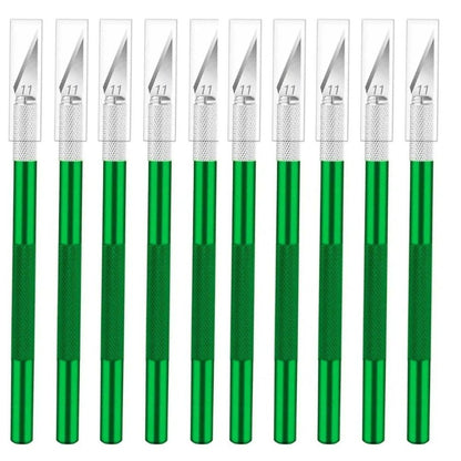 Hobby Craft Knife with #11 Blade — Precision Art Scalpel, Stainless Steel, 12cm Handle
