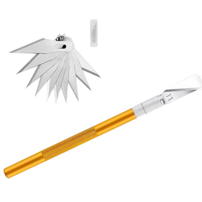 Hobby Craft Knife with #11 Blade — Precision Art Scalpel, Stainless Steel, 12cm Handle