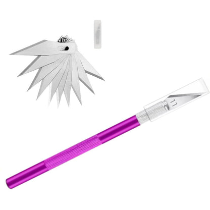 Hobby Craft Knife with #11 Blade — Precision Art Scalpel, Stainless Steel, 12cm Handle