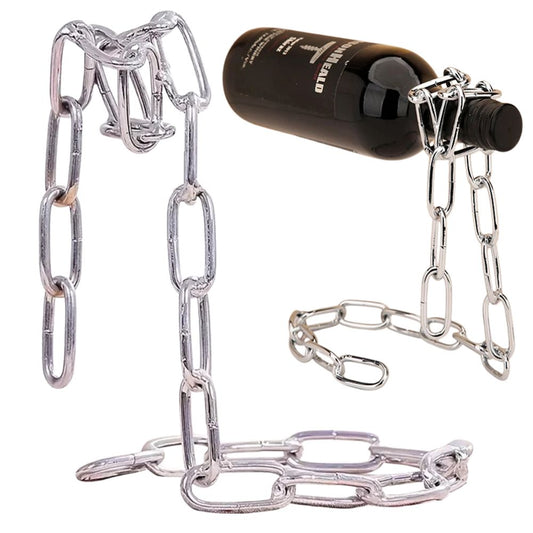 Red Wine Holder Wine Rack Chain Design Magic Decorative Display Stand Bar Home