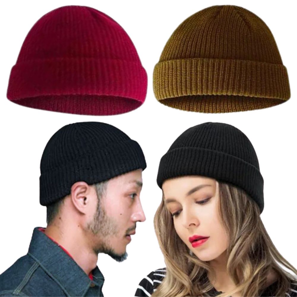 Unisex Beanie Men Women Plain Winter Ski  Knitted Hat Cap Thermal Warm Knit Bulk