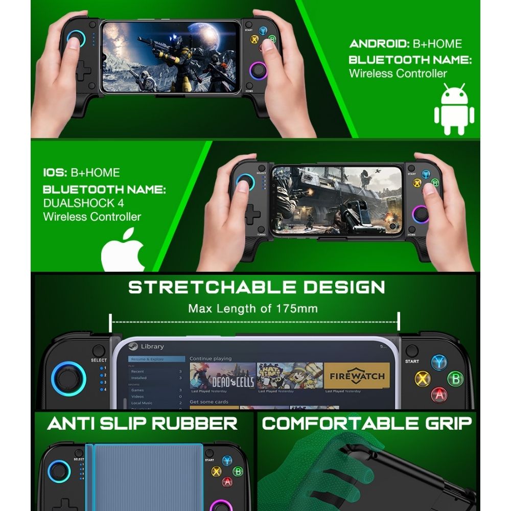 Wireless Phone Controller for iPhone/Android Mobile Gaming Controller