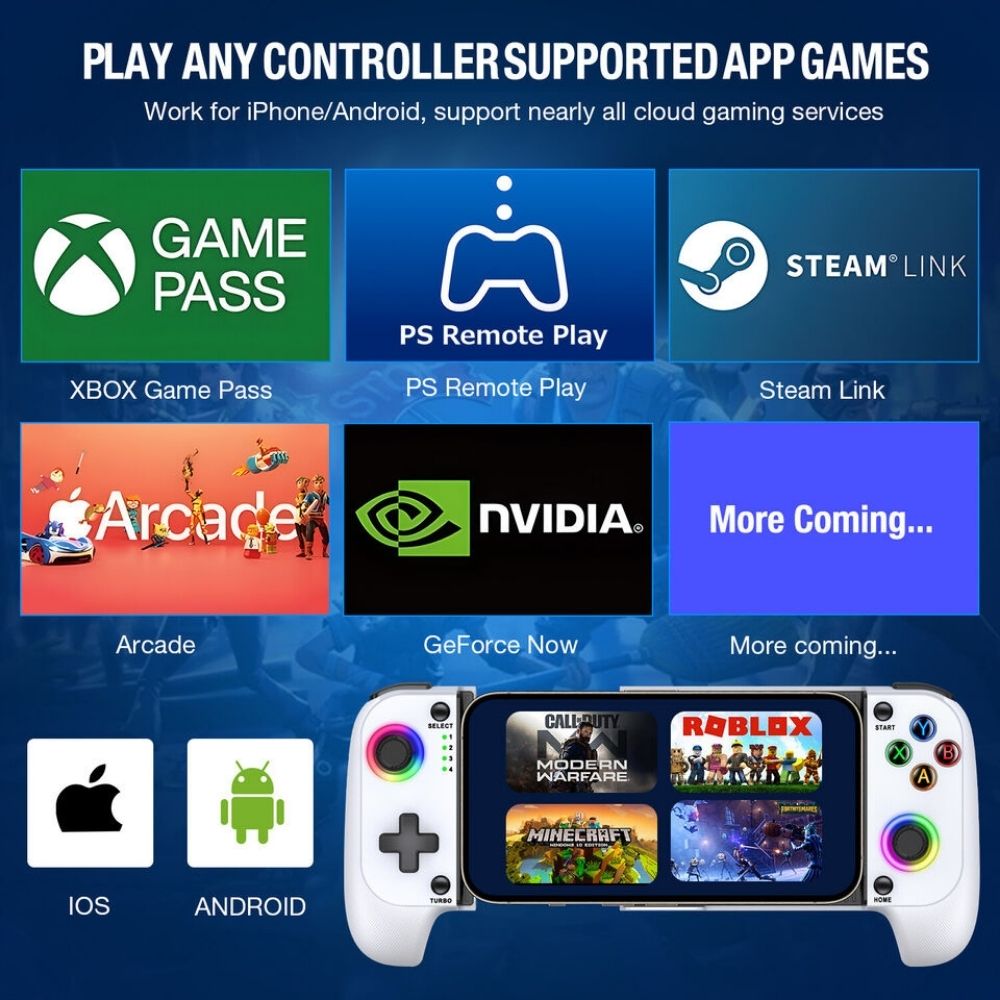 Wireless Phone Controller for iPhone/Android Mobile Gaming Controller