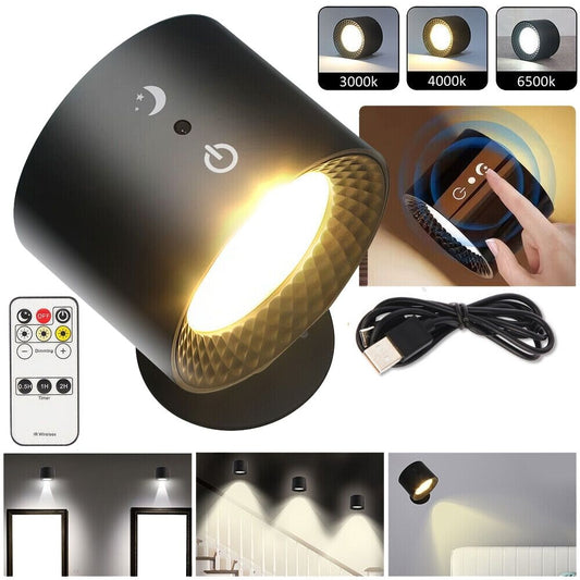 LED Wall Rechargeable Battery Reading Lights Wall Light Sconce Lamp Wall Mounted