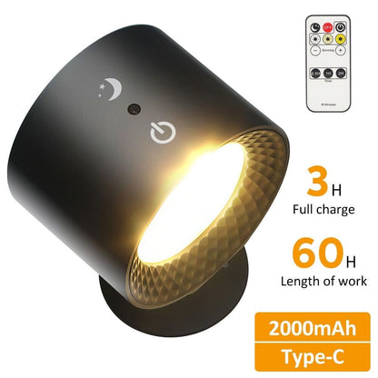 LED Wall Rechargeable Battery Reading Lights Wall Light Sconce Lamp Wall Mounted