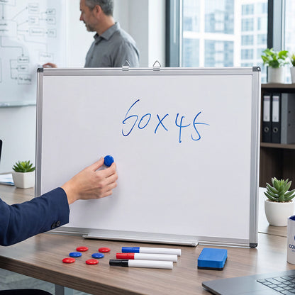 Levede Magnetic Whiteboard Smooth Dry Erase Board with 3 Pens for Office White-2100035036479885318