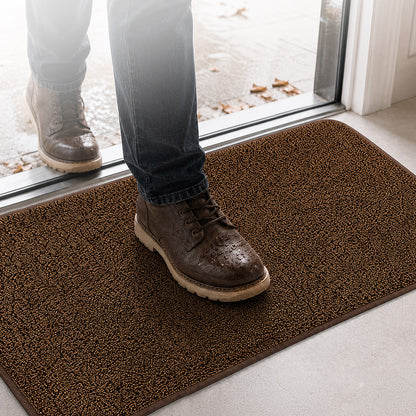 Marlow Door Mat Non Slip Absorbent Washable Pet Friendly for Entrance Brown-2109799592705593351