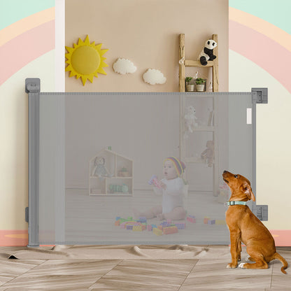 BoPeep Retractable Baby Safety Gates 300cm Grey 300 cm-2065254495364976642
