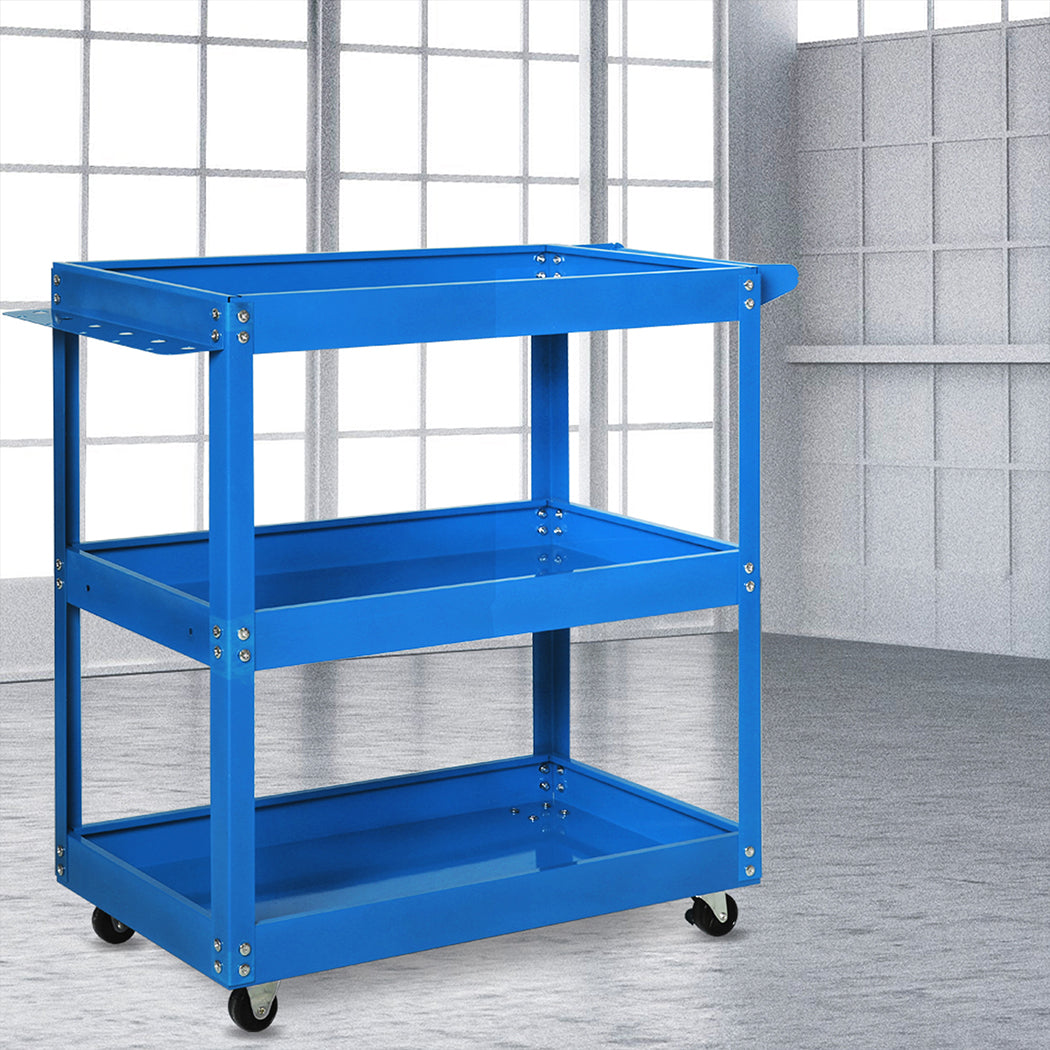 Traderight Tool Cart Trolley Toolbox Blue-2065254473743339526