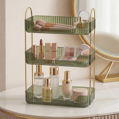 Ilus Makeup Organiser Vanity Countertop Shelf Cosmetic Holder Storage Green-2065254302045310982
