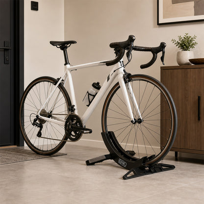 Monvelo Bike Stand Wide ABS Wheel Holder for Garage Indoor Floor Storage Black-2100035001121902598