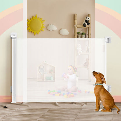 BoPeep Retractable Baby Safety Gates 300cm White 300 cm-2018816832546410502