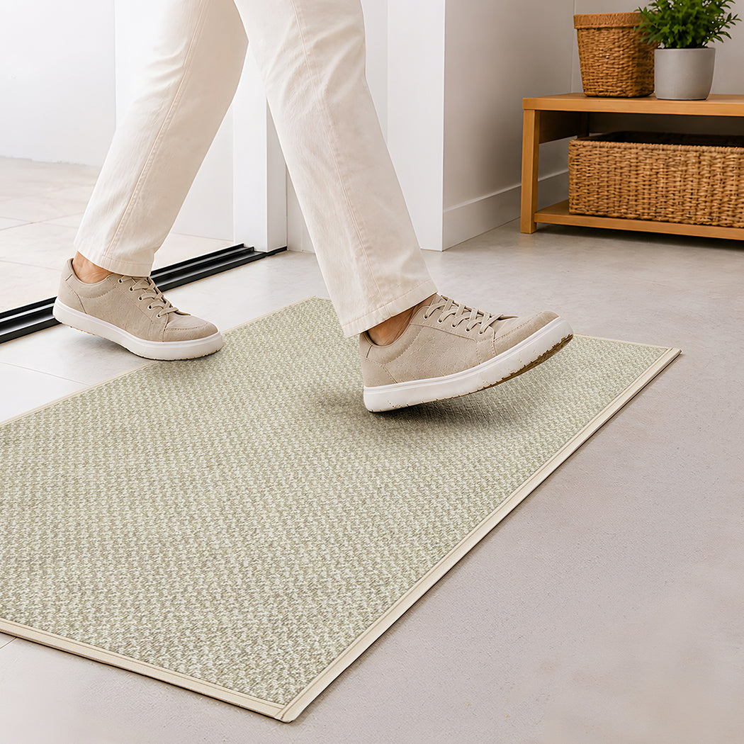 Marlow Front Door Mat 90x60cm Non Slip Dirt Trapping Rug for Entrance Brown-2109799592508461063
