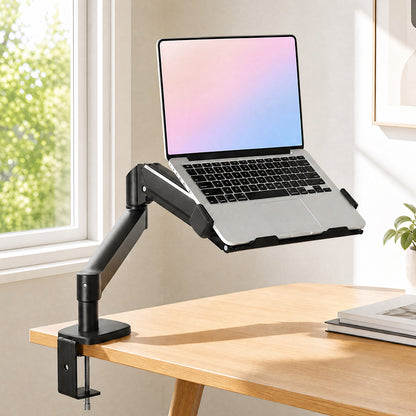 Levede Monitor Arm Tray Mount Laptop Stand Adjustable Rotating for Desk Black-2100035032356884487
