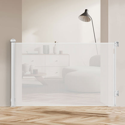 BoPeep Retractable Baby Safety Gates 300cm White 300 cm-2018816832546410503