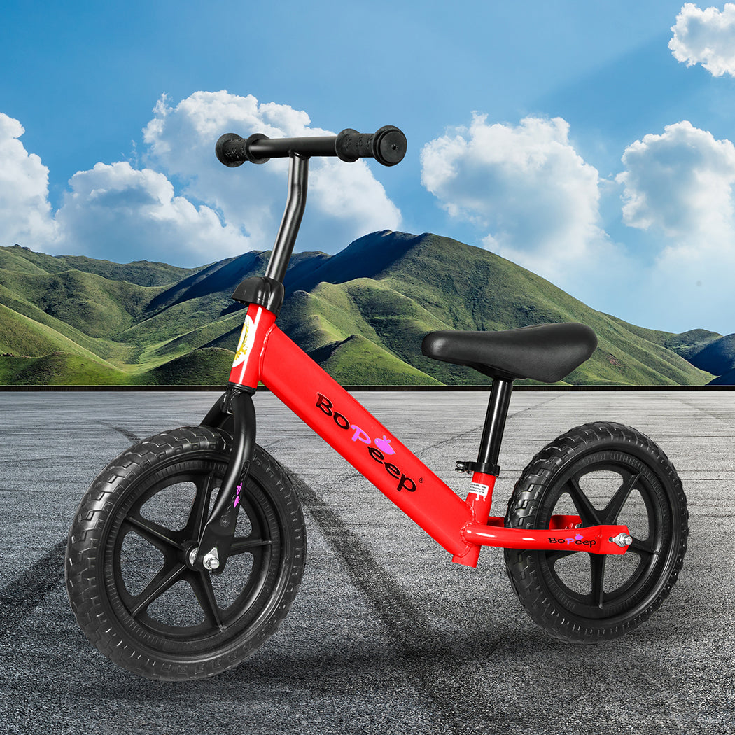 BoPeep Kids Balance Bike Ride On Toys Red-2029387266954235911