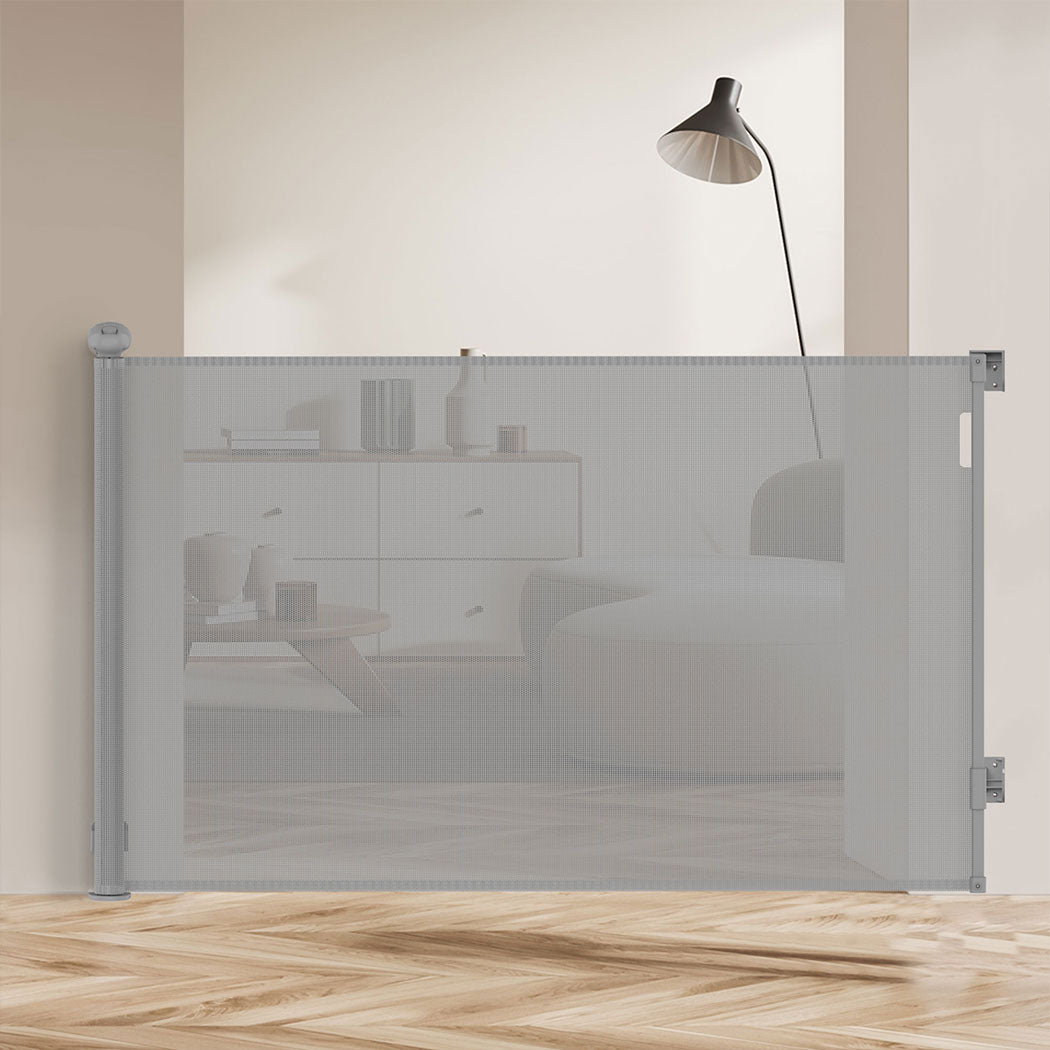 BoPeep Retractable Baby Safety Gates 300cm Grey 300 cm-2065254495364976643