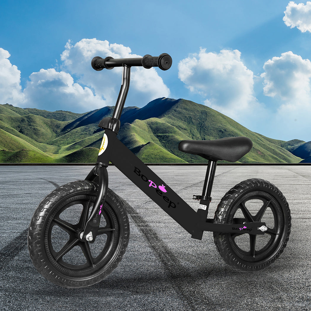 BoPeep Kids Balance Bike Ride On Toys Black-2006733050179883015