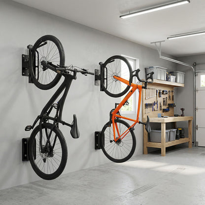 Monvelo Bike Wall Mount Swivel Bike Stand 4 PCS Vertical Rack Garage Apartment-2050056787025072135