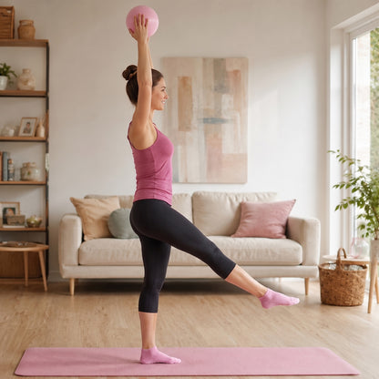 Centra Pilates Kit 13Pc All In One Set with Ring Ball Bands Home Workout Pink-2100035025306259463