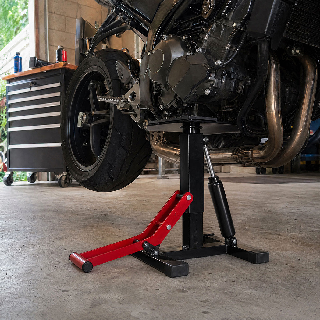 Monvelo Dirt Bike Lift Stand Hydraulic Motorcycle Jack 400kg 360° Platform-2061251871993106439