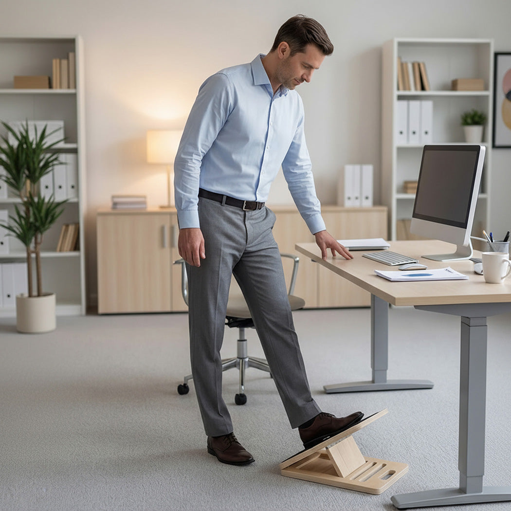 Centra Adjustable Wooden Slant Board Professional Incline Calf Stretcher Workout-2050059021062377479