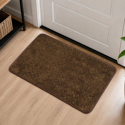 Marlow Door Mat Non Slip Absorbent Washable Pet Friendly for Entrance Brown-2109799592705593352