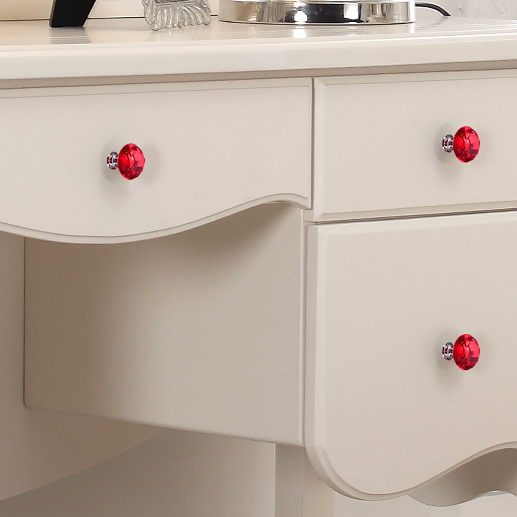16 Pcs Red Crystal Knobs Diamond 40mm Large Red-2018816678120525830