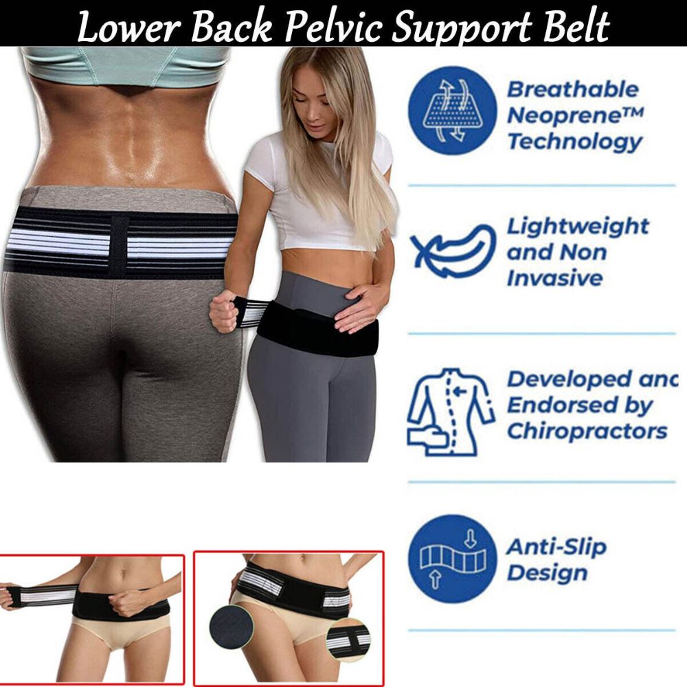 Men & Women Lower Back Pain Relieve Sciatica Waist Belly Support Belt