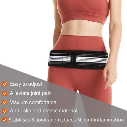 Men & Women Lower Back Pain Relieve Sciatica Waist Belly Support Belt