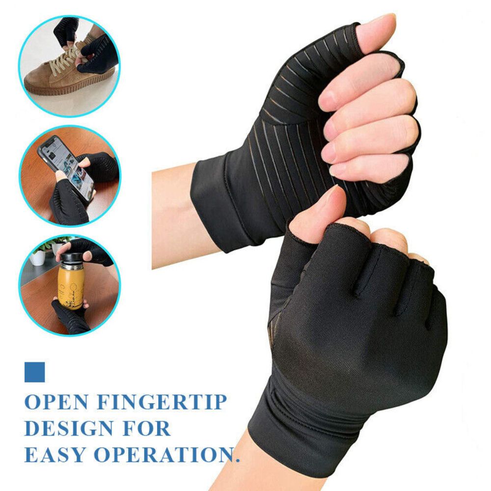 Pain Relief Compression Copper Arthritis Gloves Hand Wrist Brace Finger Support