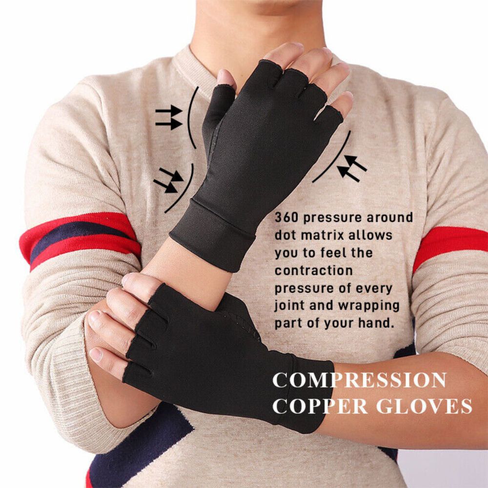 Pain Relief Compression Copper Arthritis Gloves Hand Wrist Brace Finger Support