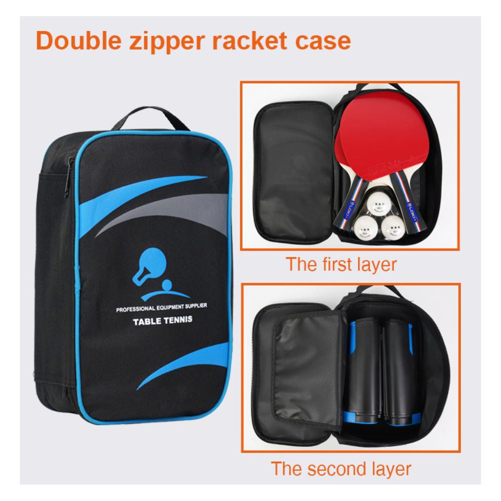 Portable Table Tennis Kit Ping Pong Set Instant Retractable Net Rack + 2 Bats + 3 Balls