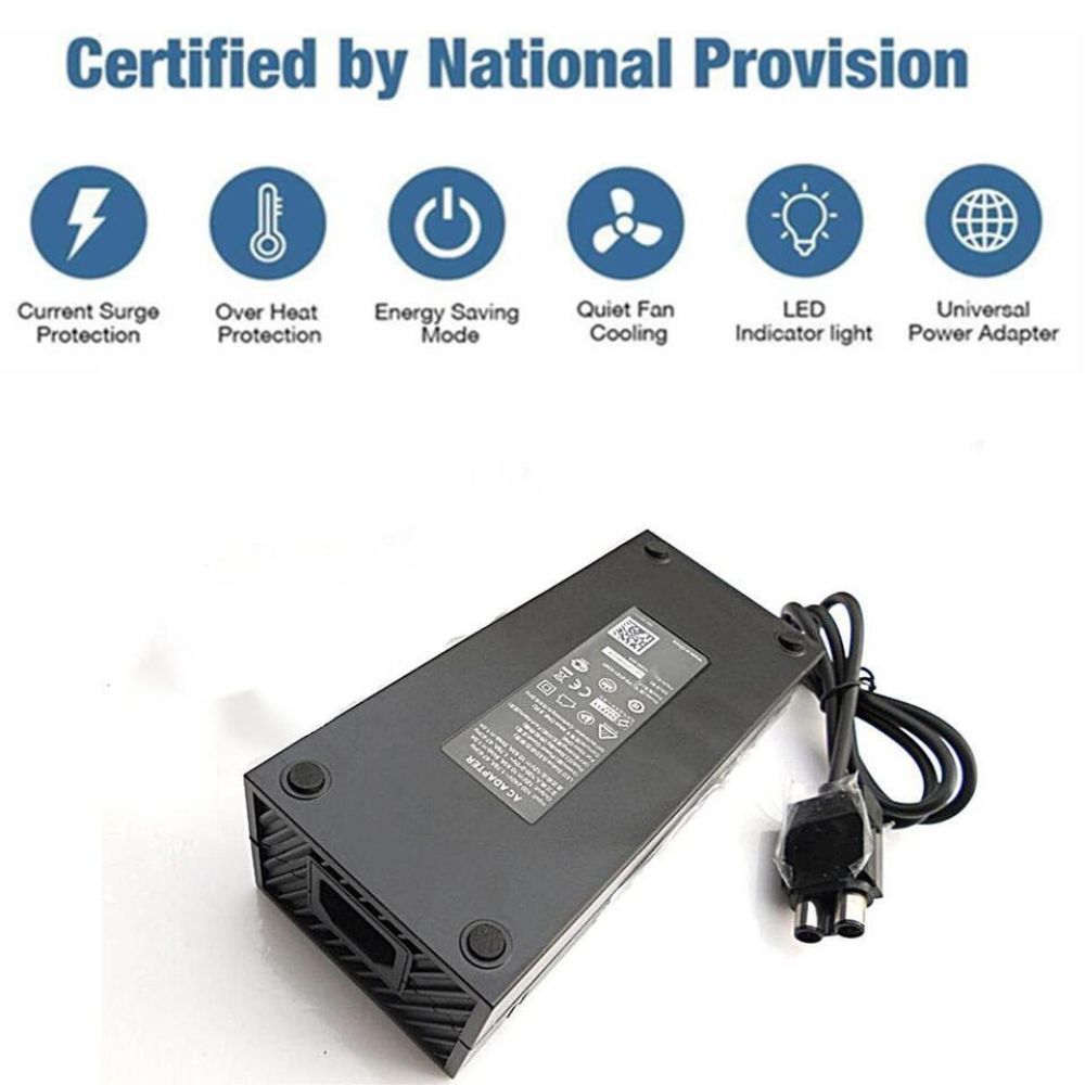 Ps4 Power Cord 220W For Xbox One Power Supply, Ac Adapter Replace